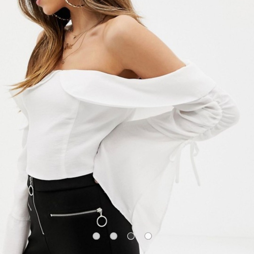 SOLD Off The Shoulder Boho Crop Top